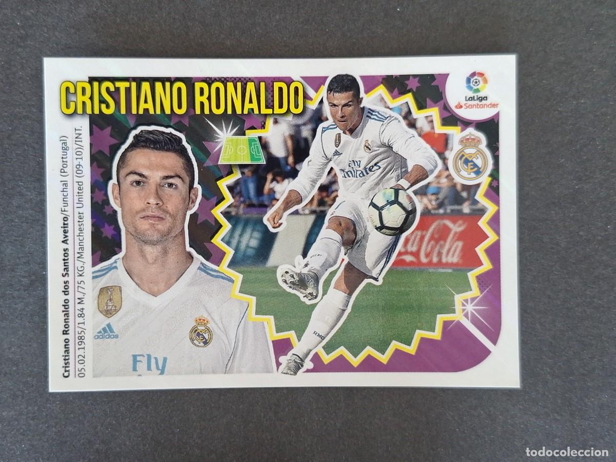 Cromos de f&uacute;tbol: L1 CRISTIANO RONALDO REAL MADRID LIGA ESTE 2018 2019 18 19 NUNCA PEGADO SIN PEGAR