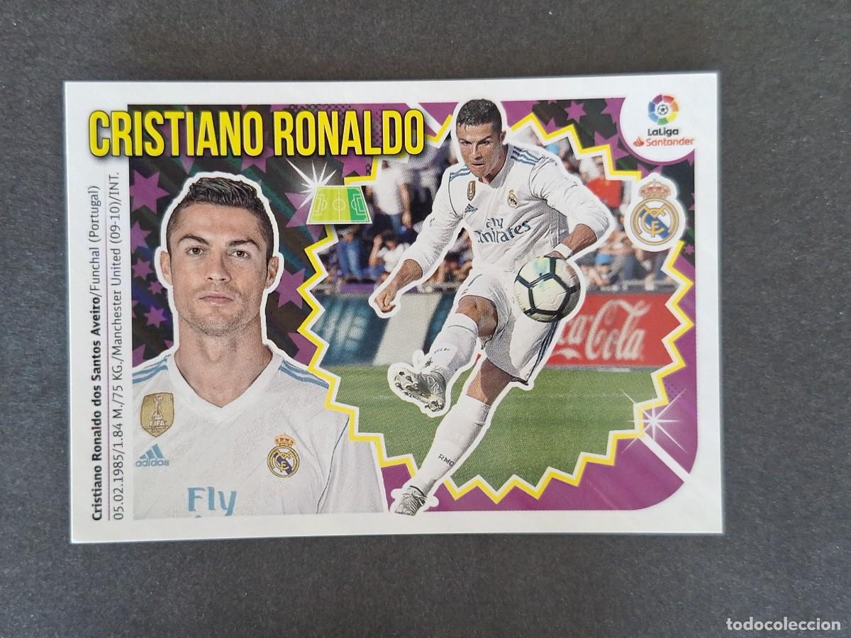 Cromos de f&uacute;tbol: L1 CRISTIANO RONALDO REAL MADRID LIGA ESTE 2018 2019 18 19 NUNCA PEGADO SIN PEGAR