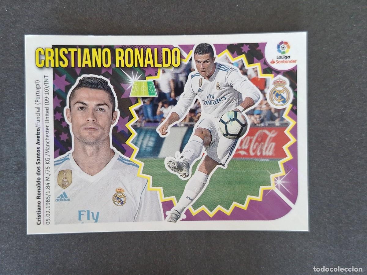 Cromos de f&uacute;tbol: L1 CRISTIANO RONALDO REAL MADRID LIGA ESTE 2018 2019 18 19 NUNCA PEGADO SIN PEGAR