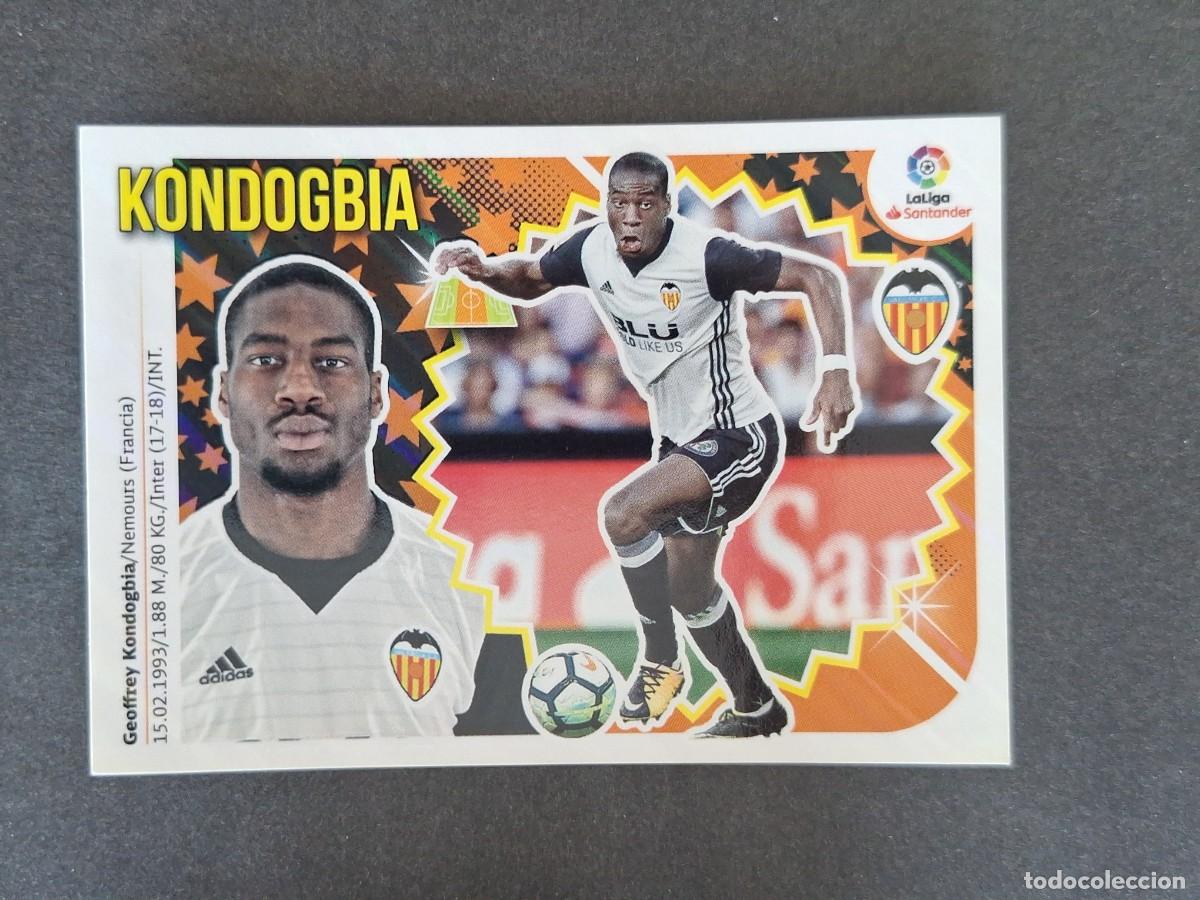 Figurine di Calcio: L1 KONDOGBIA VALENCIA C. F. LIGA ESTE 2018 2019 18 19 NUNCA PEGADO SIN PEGAR