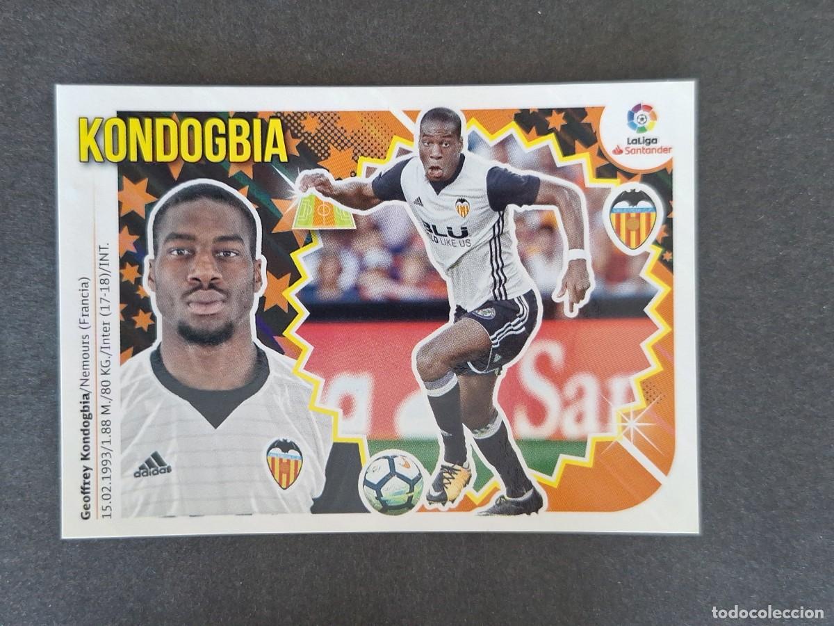 Figurine di Calcio: L1 KONDOGBIA VALENCIA C. F. LIGA ESTE 2018 2019 18 19 NUNCA PEGADO SIN PEGAR