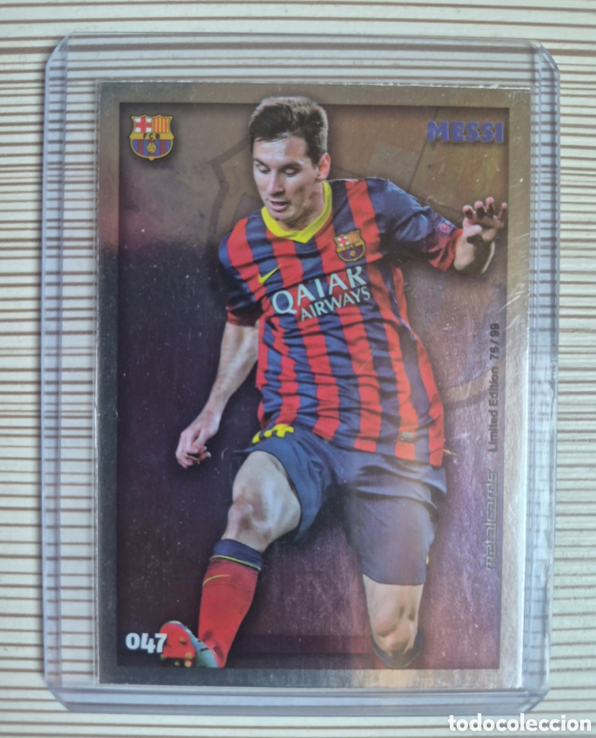 Figurine di Calcio: MESSI METALCARD BRILLO MUNDICROMO 2014 2015