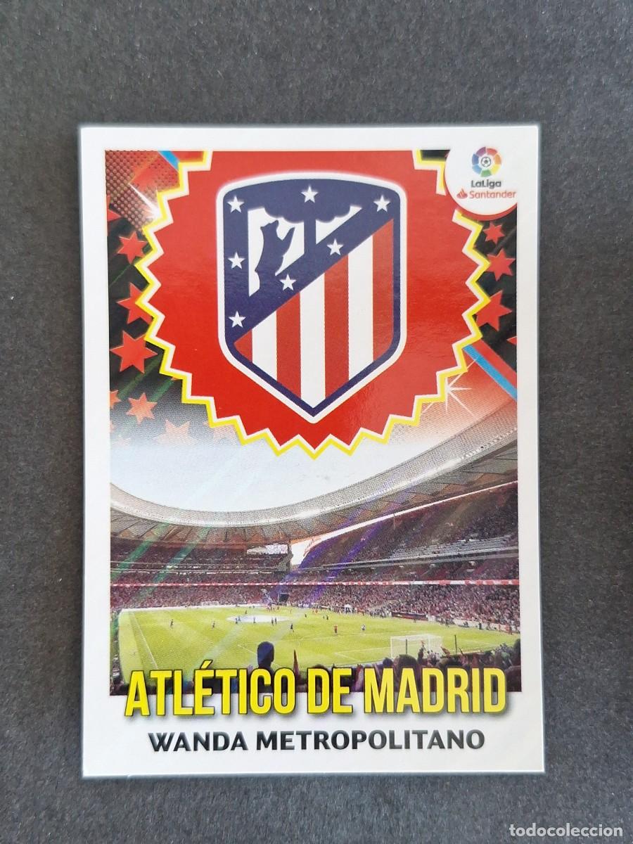 Figurine di Calcio: L1 ESCUDO ATLETICO DE MADRID LIGA ESTE 2018 2019 18 19 NUNCA PEGADO SIN PEGAR