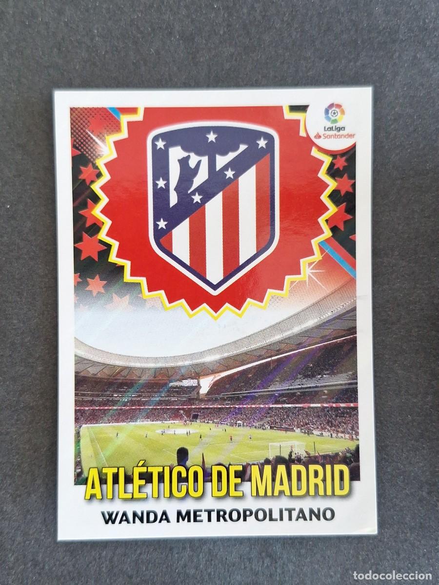Figurine di Calcio: L1 ESCUDO ATLETICO DE MADRID LIGA ESTE 2018 2019 18 19 NUNCA PEGADO SIN PEGAR