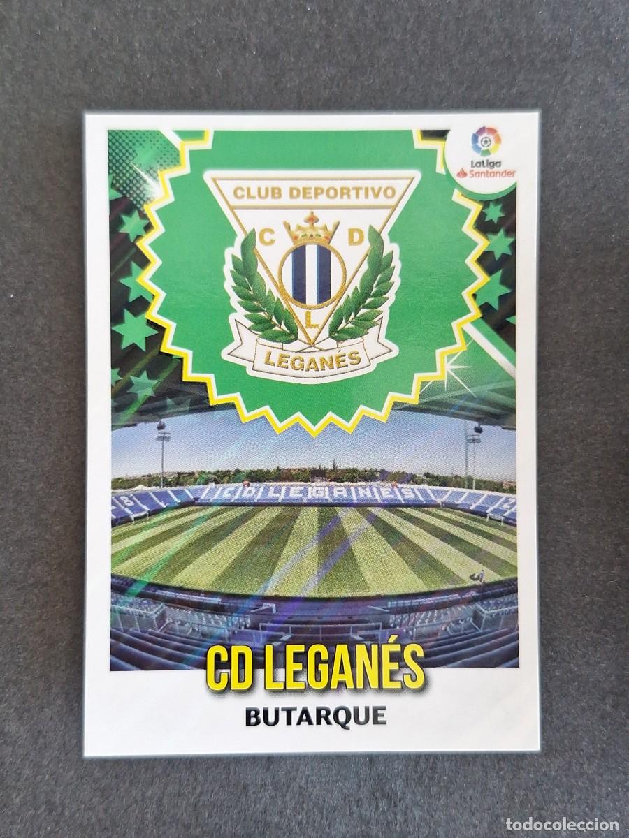 Cromos de f&uacute;tbol: L1 ESCUDO C. D. LEGANES LIGA ESTE 2018 2019 18 19 NUNCA PEGADO SIN PEGAR