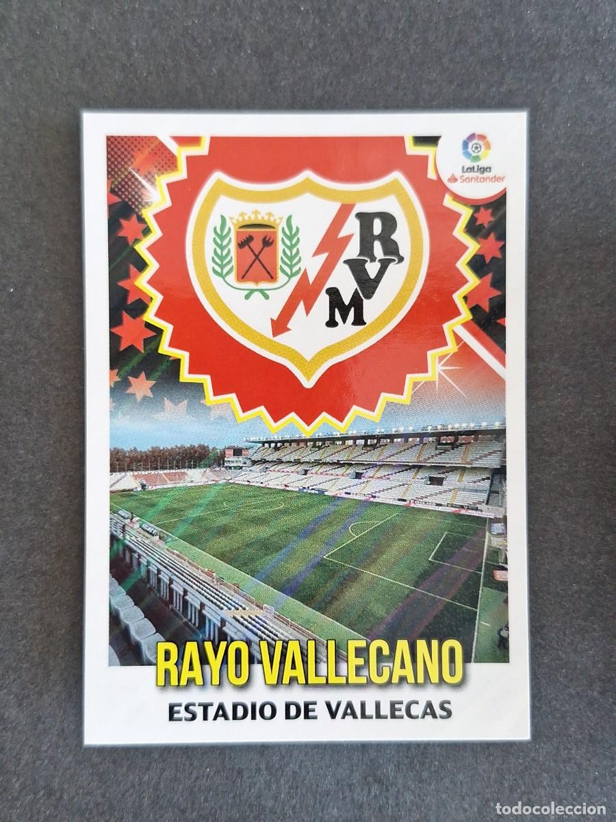 Cromos de f&uacute;tbol: L1 ESCUDO RAYO VALLECANO LIGA ESTE 2018 2019 18 19 NUNCA PEGADO SIN PEGAR