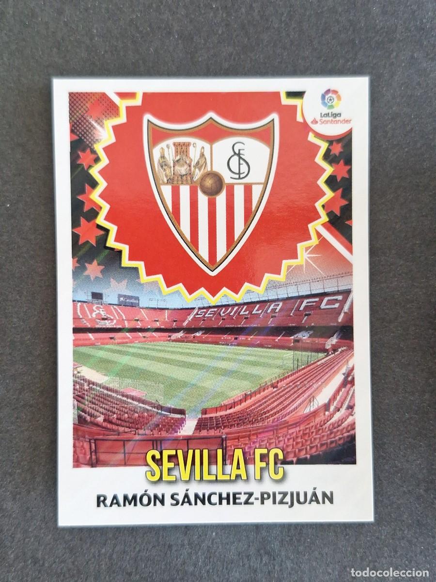 Cromos de f&uacute;tbol: L1 ESCUDO SEVILLA F. C. LIGA ESTE 2018 2019 18 19 NUNCA PEGADO SIN PEGAR