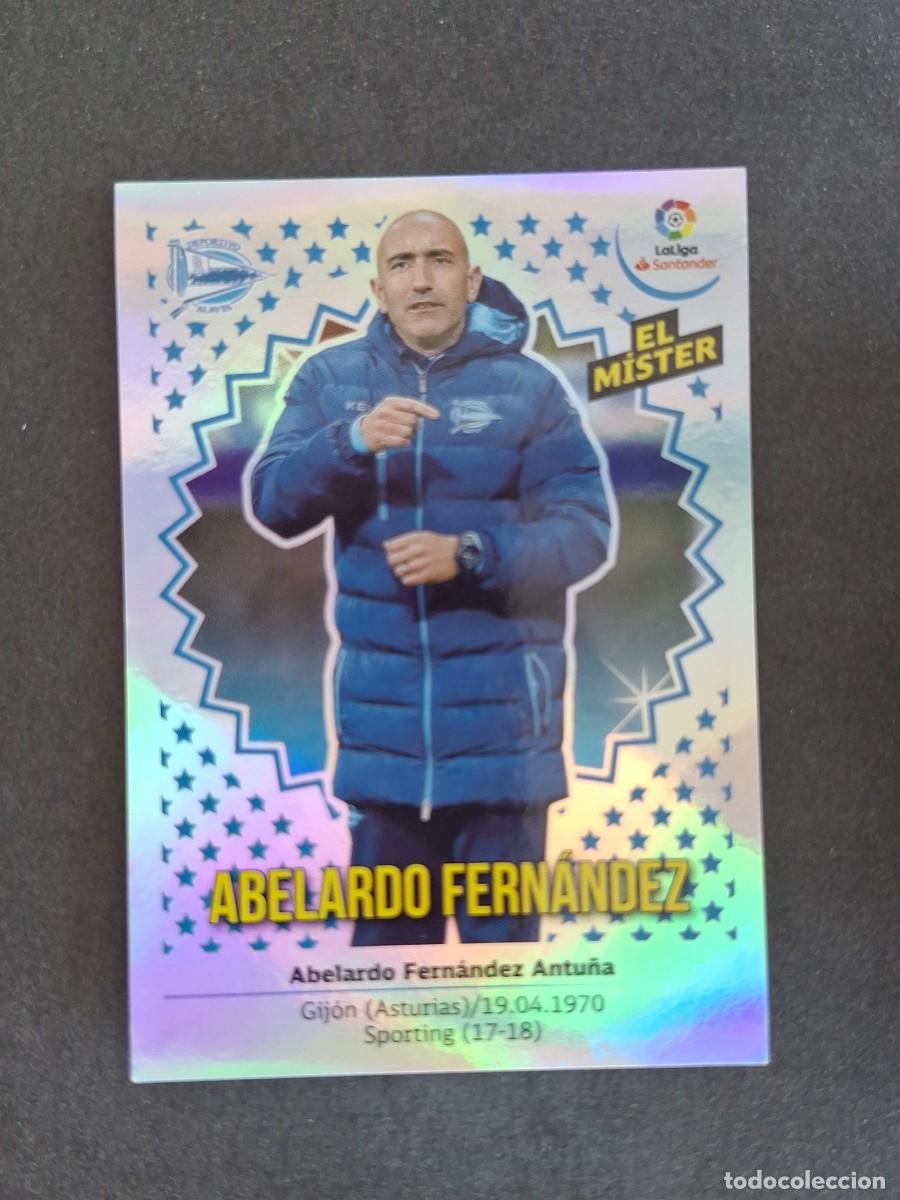 Cromos de f&uacute;tbol: L1 ENTRENADOR ABELARDO FERNANDEZ DEPORTIVO ALAVES LIGA ESTE 2018 2019 18 19 NUNCA PEGADO SIN PEGAR