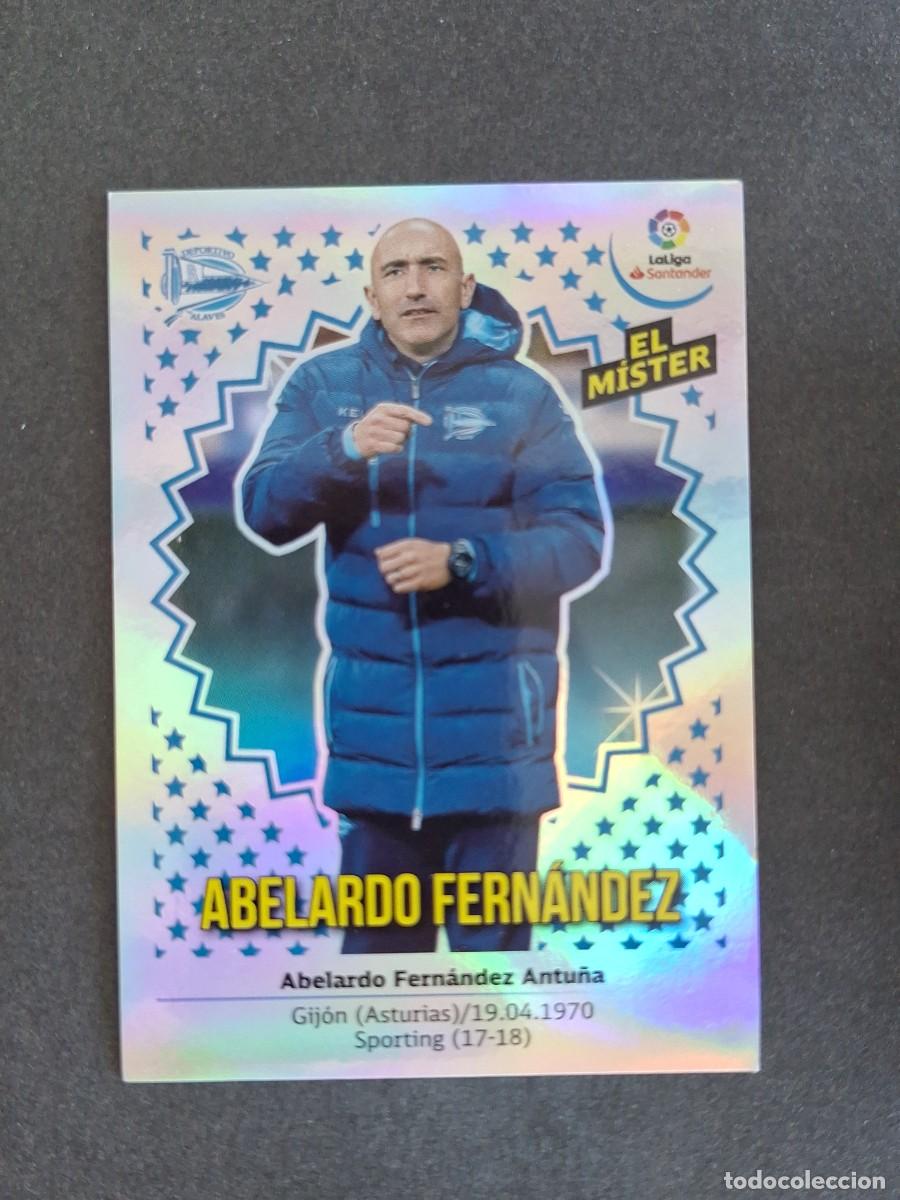 Cromos de f&uacute;tbol: L1 ENTRENADOR ABELARDO FERNANDEZ DEPORTIVO ALAVES LIGA ESTE 2018 2019 18 19 NUNCA PEGADO SIN PEGAR