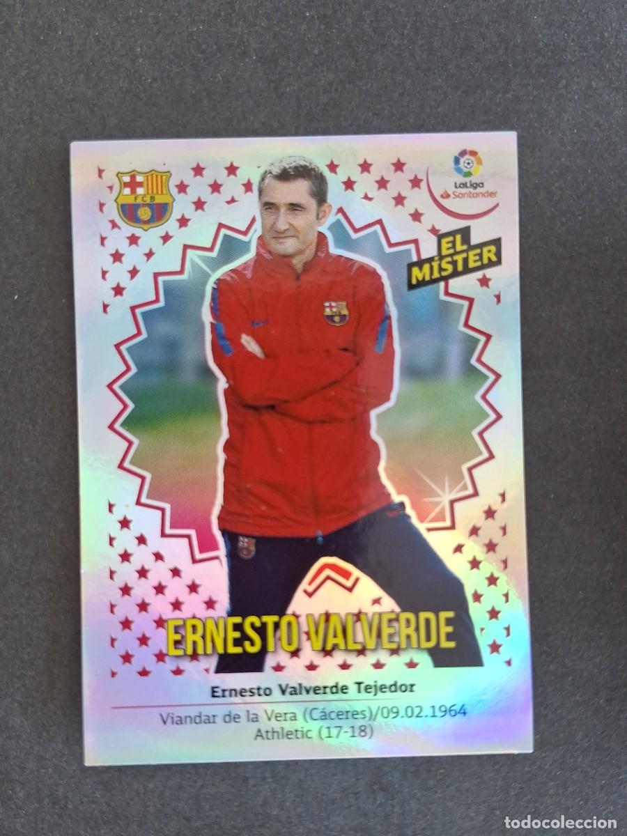 Cromos de f&uacute;tbol: L1 ENTRENADOR ERNESTO VALVERDE F. C. BARCELONA LIGA ESTE 2018 2019 18 19 NUNCA PEGADO SIN PEGAR