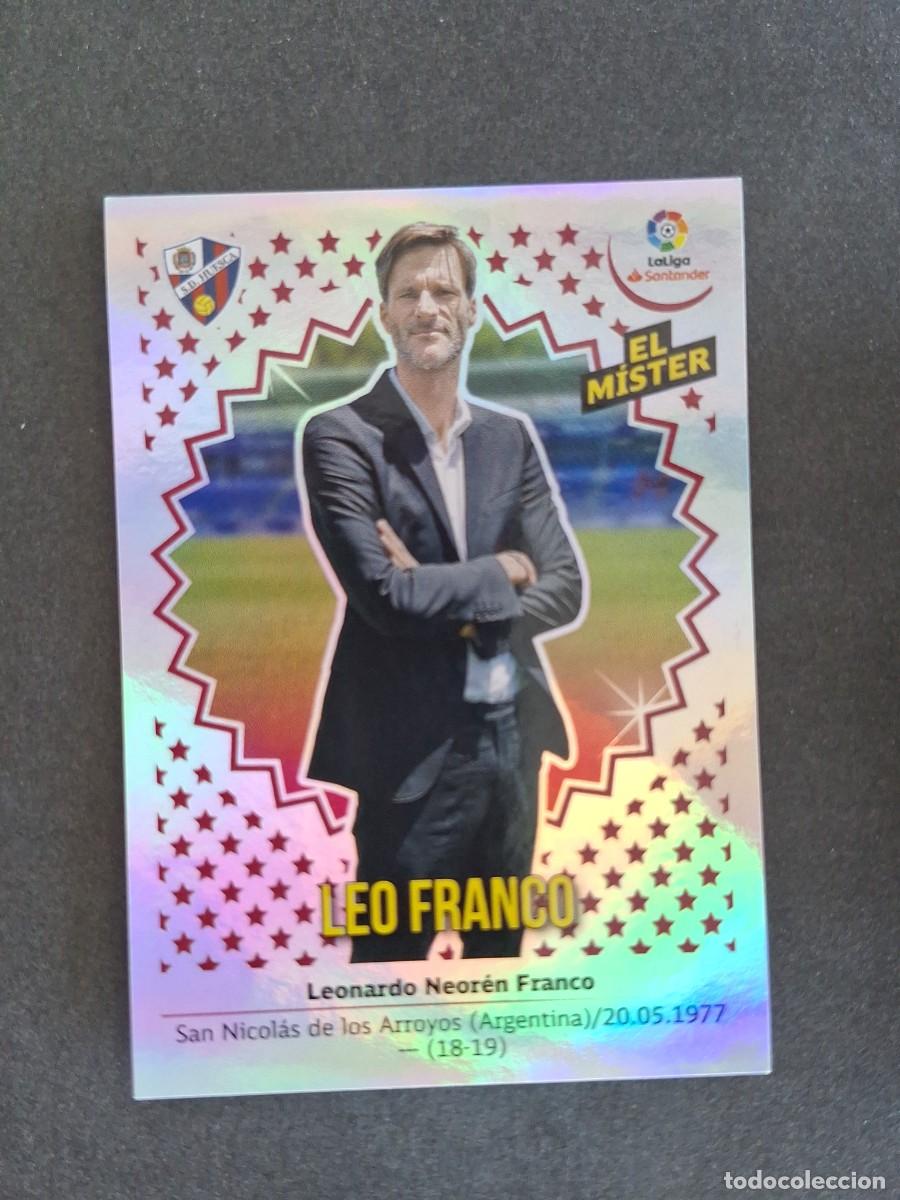 Cromos de f&uacute;tbol: L1 ENTRENADOR LEO FRANCO S. D. HUESCA LIGA ESTE 2018 2019 18 19 NUNCA PEGADO SIN PEGAR