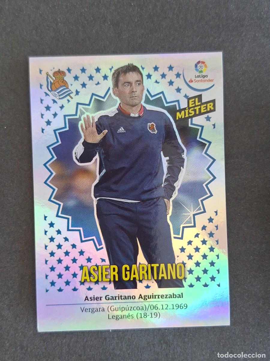 Cromos de f&uacute;tbol: L1 ENTRENADOR ASIER GARITANO REAL SOCIEDAD LIGA ESTE 2018 2019 18 19 NUNCA PEGADO SIN PEGAR