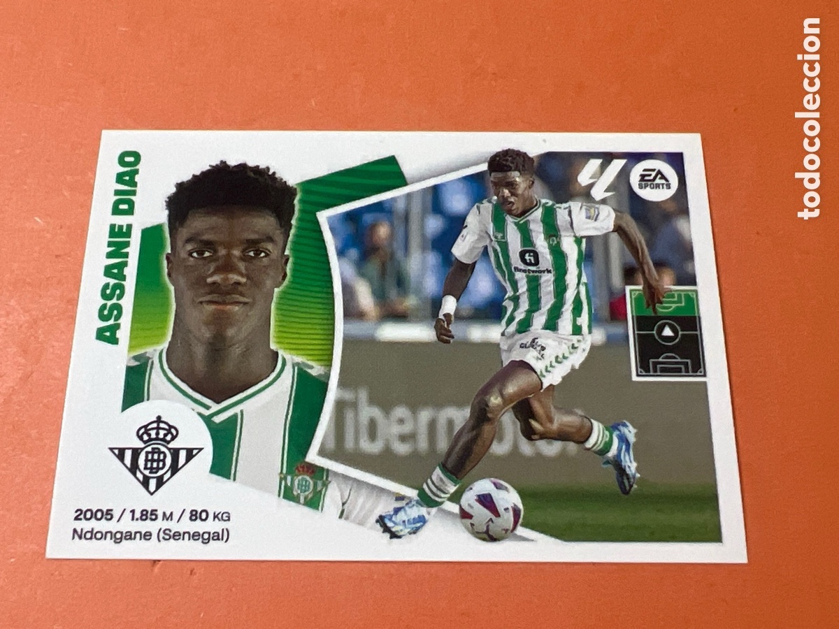 Cromos de f&uacute;tbol: A764. N&ordm; 15 B 15B ASSANE DIAO, REAL BETIS, LIGA ESTE 2024 2025, 24 25, PANINI