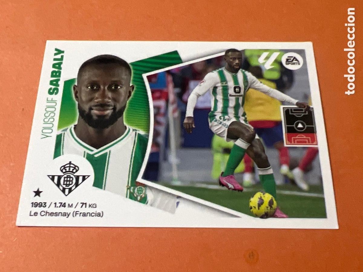 Cromos de f&uacute;tbol: A768. 6 SABALY BETIS LIGA ESTE 2024 2025 24 25