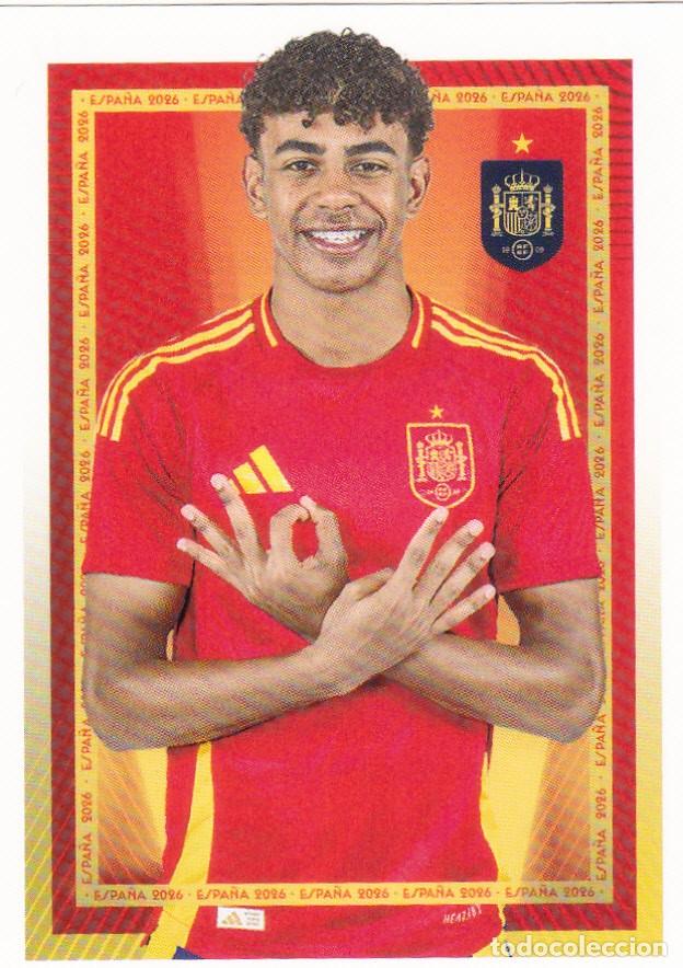 Cromos de f&uacute;tbol: SELECCI&Oacute;N DE ESPA&Ntilde;A 2026 CARREFOUR N&ordm; 49 - 51 - 71 LOTE DE LAMINE YAMAL (M-18)