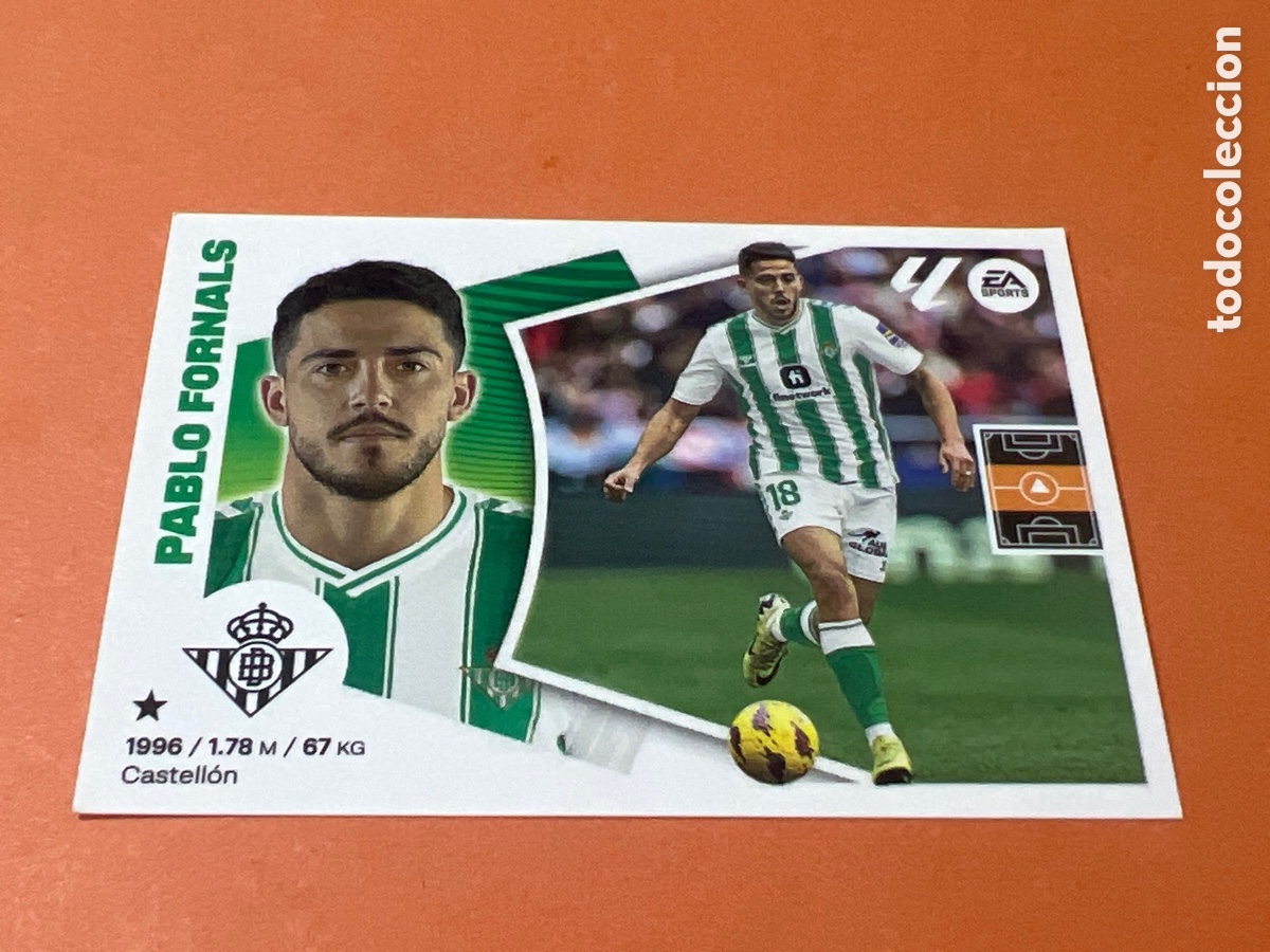 Cromos de f&uacute;tbol: A785. 12 Pablo Fornals, Real Betis, Panini Ediciones Liga Este 2024 2025 24 25
