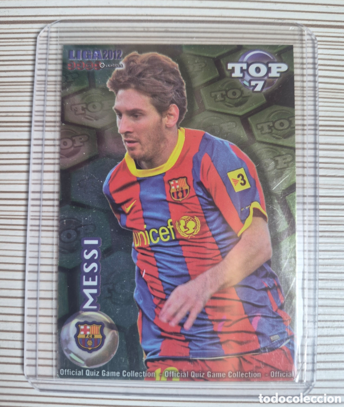 Cromos de f&uacute;tbol: MESSI TOP VERDE MUNDICROMO 2011 2012