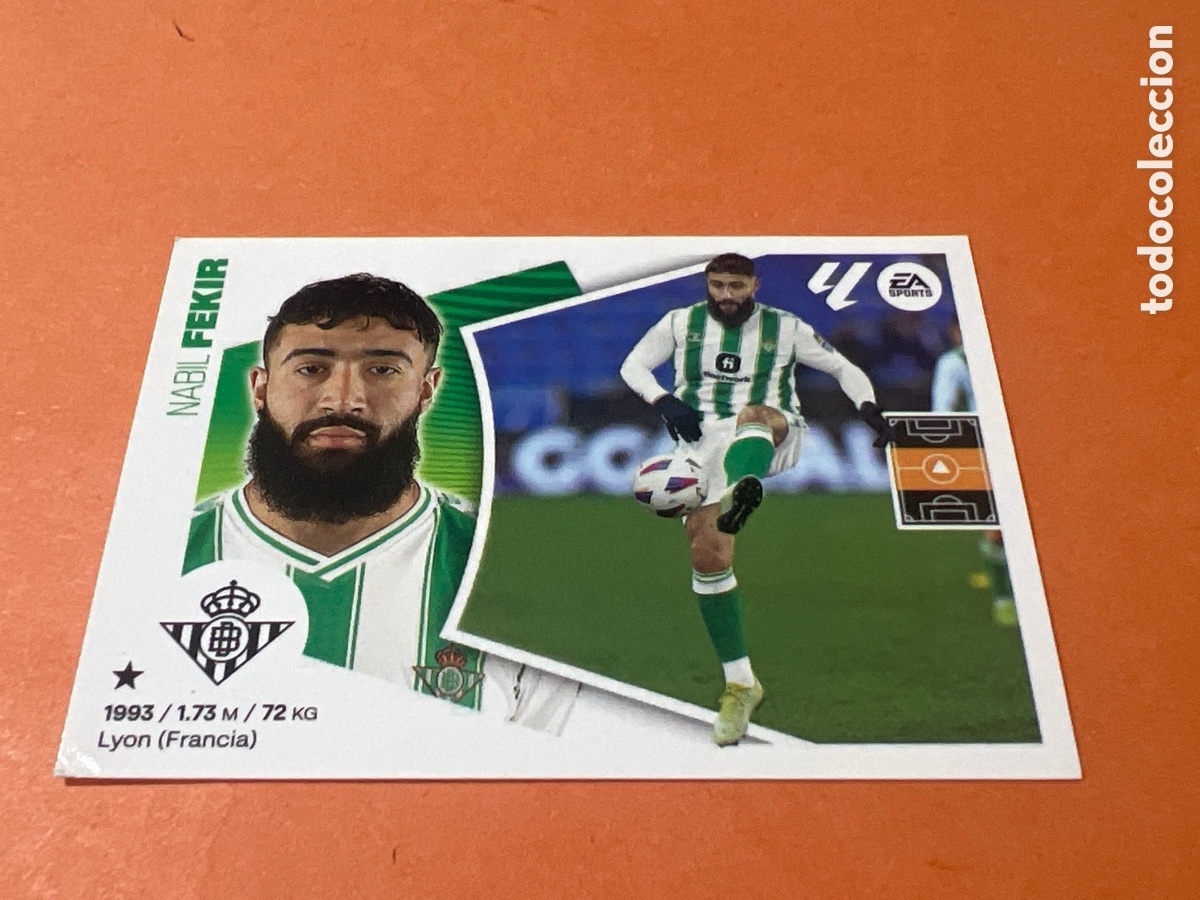 Cromos de f&uacute;tbol: A827. 14A Fekir, Real Betis, Panini Ediciones Liga Este 2024 2025 24 25, 14 A