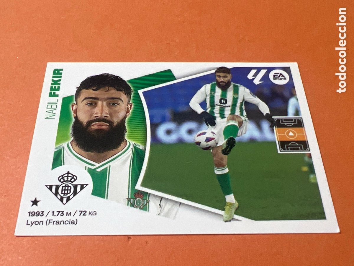 Cromos de f&uacute;tbol: A830. 14A Fekir, Real Betis, Panini Ediciones Liga Este 2024 2025 24 25, 14 A