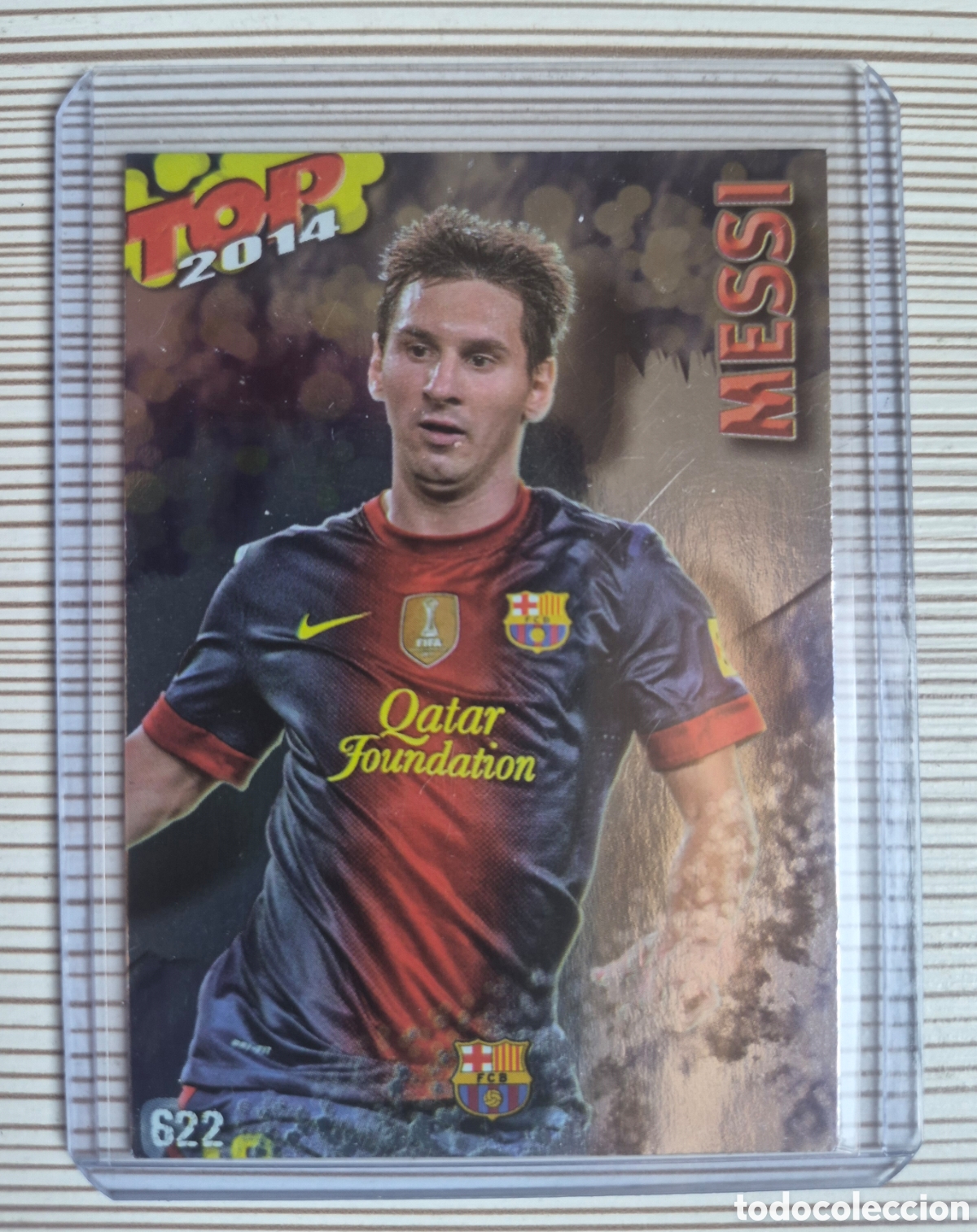 Cromos de f&uacute;tbol: MESSI TOP MORADO MUNDICROMO 2013 2014