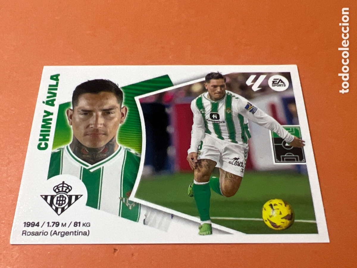 Cromos de f&uacute;tbol: A919. LIGA ESTE 2024 2025 24 25 N&ordm; 19 CHIMY &Aacute;VILA BETIS NUEVO SIN PEGAR