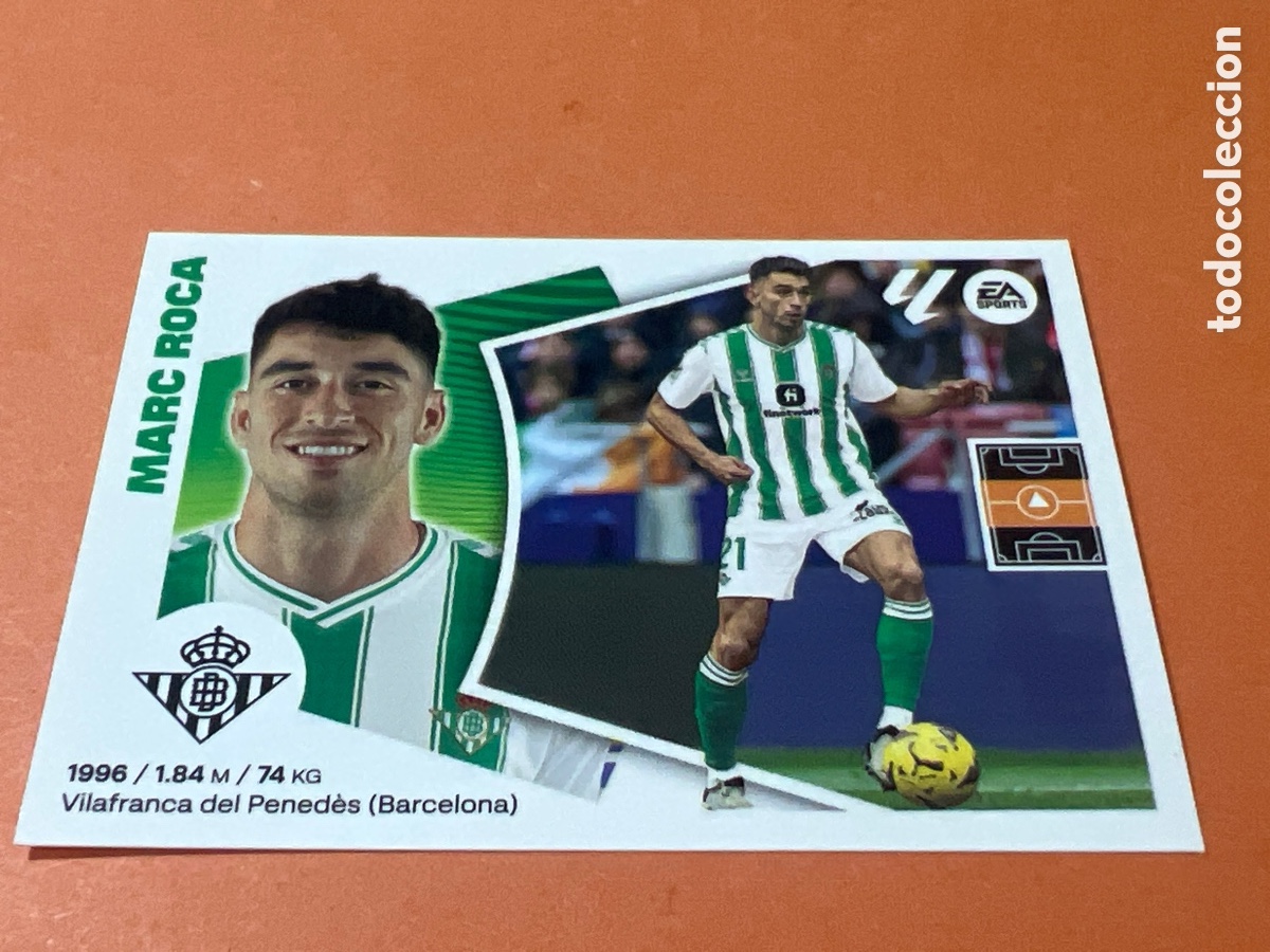Cromos de f&uacute;tbol: A953. 11 MARC ROCA BETIS LIGA ESTE 2024 2025 24 25