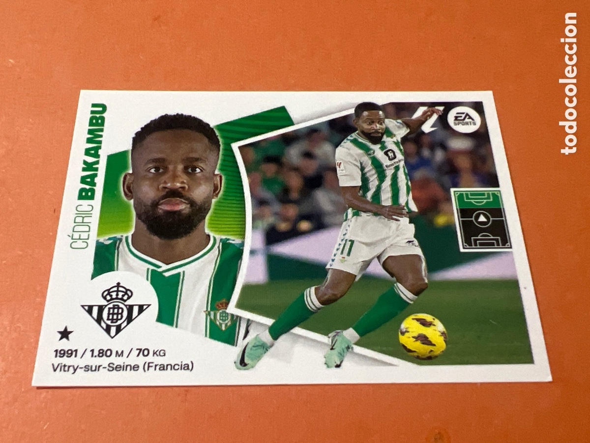 Cromos de f&uacute;tbol: A589. 20 BAKAMBU REAL BETIS LIGA ESTE 2024 2025 PANINI 24 25