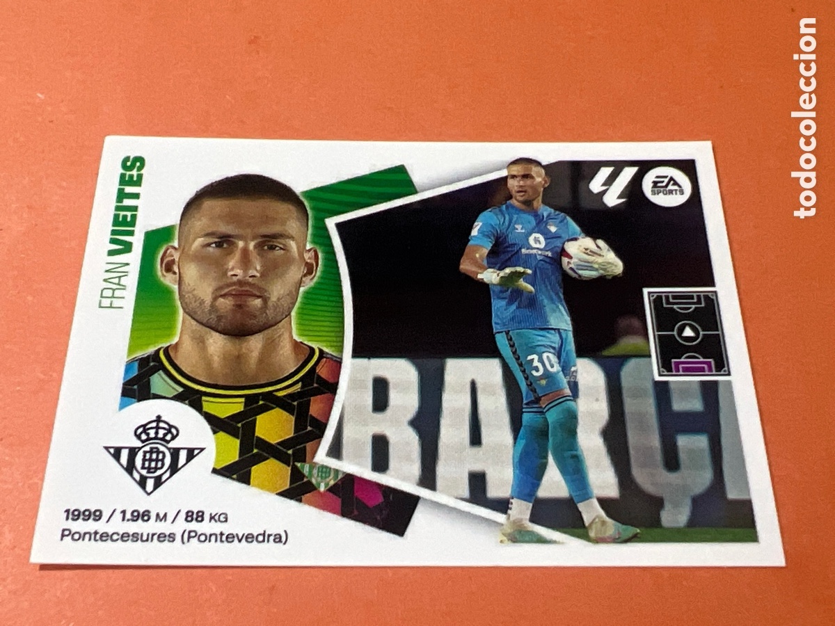 Cromos de f&uacute;tbol: A610. 4 Fran Vieites, Real Betis, Panini Ediciones Liga Este 2024 2025 24 25