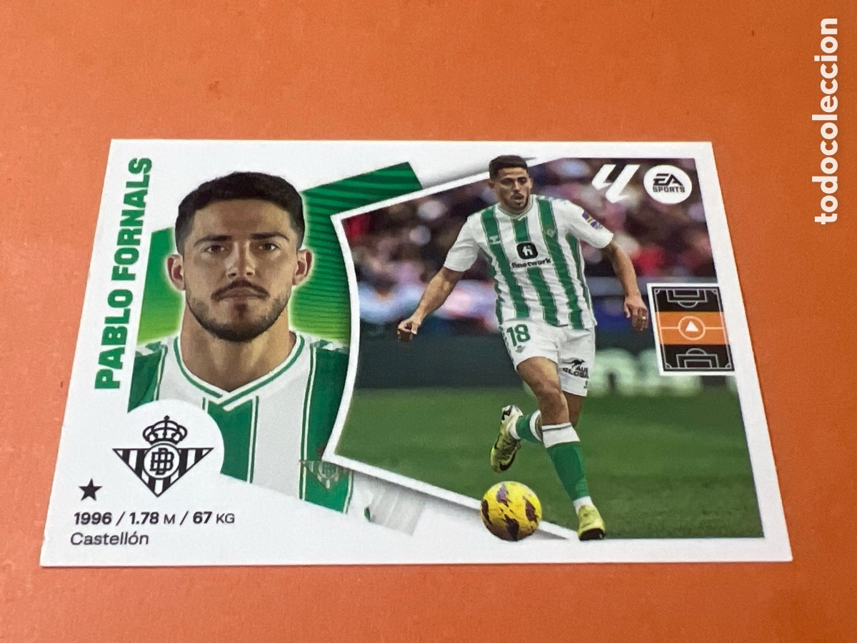 Cromos de f&uacute;tbol: A614. 12 Pablo Fornals, Real Betis, Panini Ediciones Liga Este 2024 2025 24 25