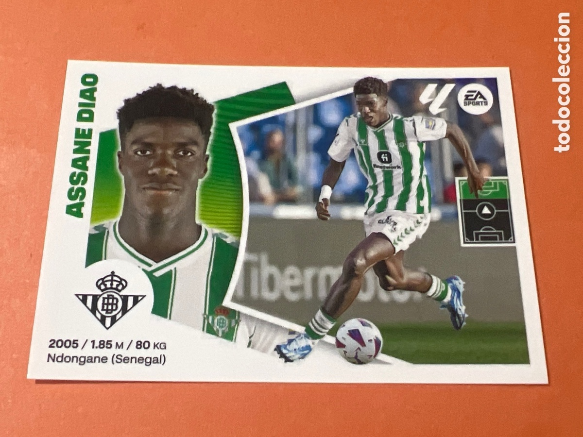 Cromos de f&uacute;tbol: A618. N&ordm; 15 B 15B ASSANE DIAO, REAL BETIS, LIGA ESTE 2024 2025, 24 25, PANINI