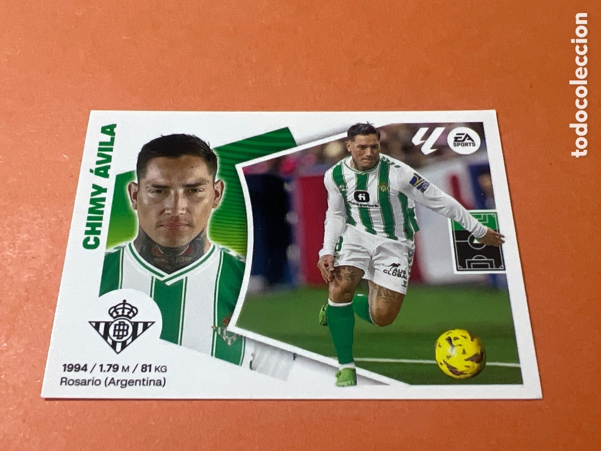 Cromos de f&uacute;tbol: A619. LIGA ESTE 2024 2025 24 25 N&ordm; 19 CHIMY &Aacute;VILA BETIS NUEVO SIN PEGAR