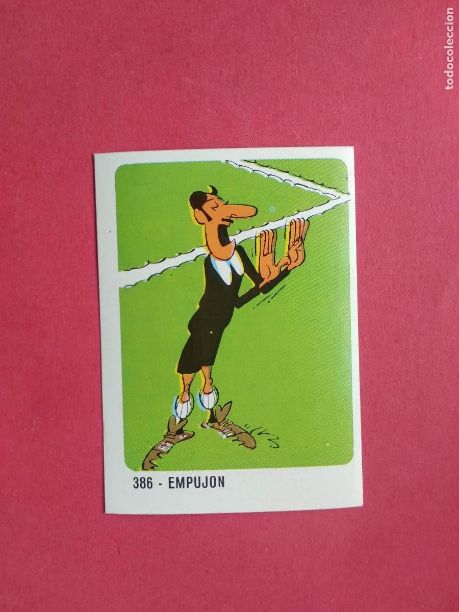 Cromos de f&uacute;tbol: EDITORIAL CROMO CROM PANINI LIGA 80 81 1980 1981 DESPEGADO N&ordm; 386 REGLAMENTO EMPUJON