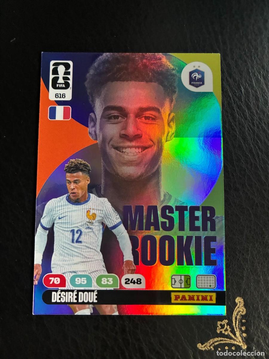 Cromos de f&uacute;tbol: 616 DESIRE DOUE MASTER ROOKIE FIFA WORLD CUP ADRENALYN MUNDIAL 2026 26 PANINI