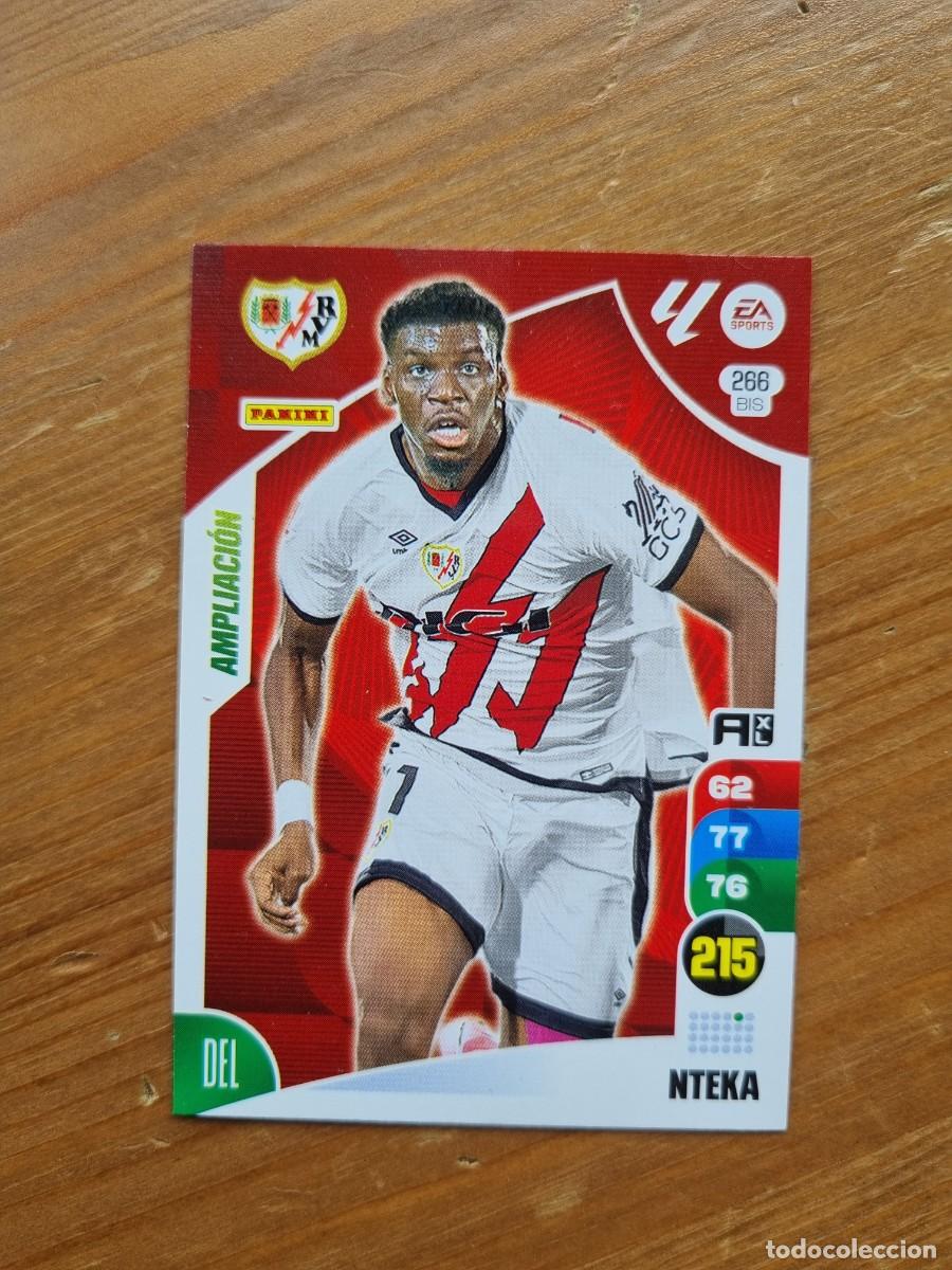 Cromos de f&uacute;tbol: 266 Bis NTEKA (Rayo Vallecano) AMPLIACI&Oacute;N. Liga 2024 2025 24 25 Adrenalyn XL (Panini)
