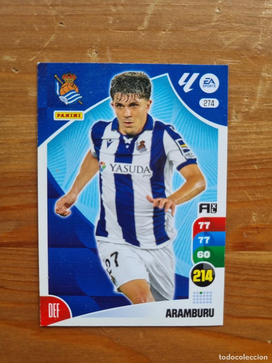 Cromos de f&uacute;tbol: 274 ARAMBURU (Real Sociedad). Liga 2024 2025 24 25 Adrenalyn XL (Panini)
