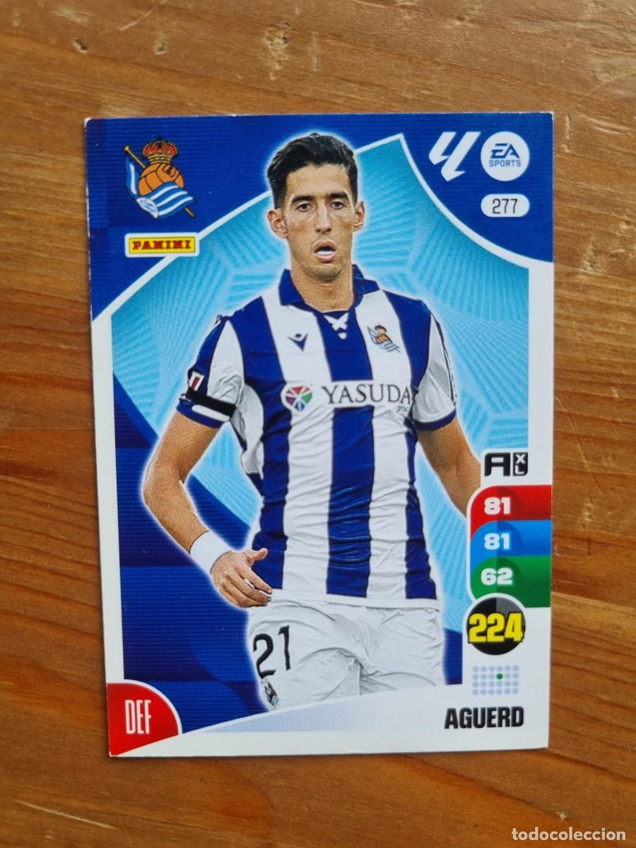 Cromos de f&uacute;tbol: 277 AGUERD (Real Sociedad). Liga 2024 2025 24 25 Adrenalyn XL (Panini)