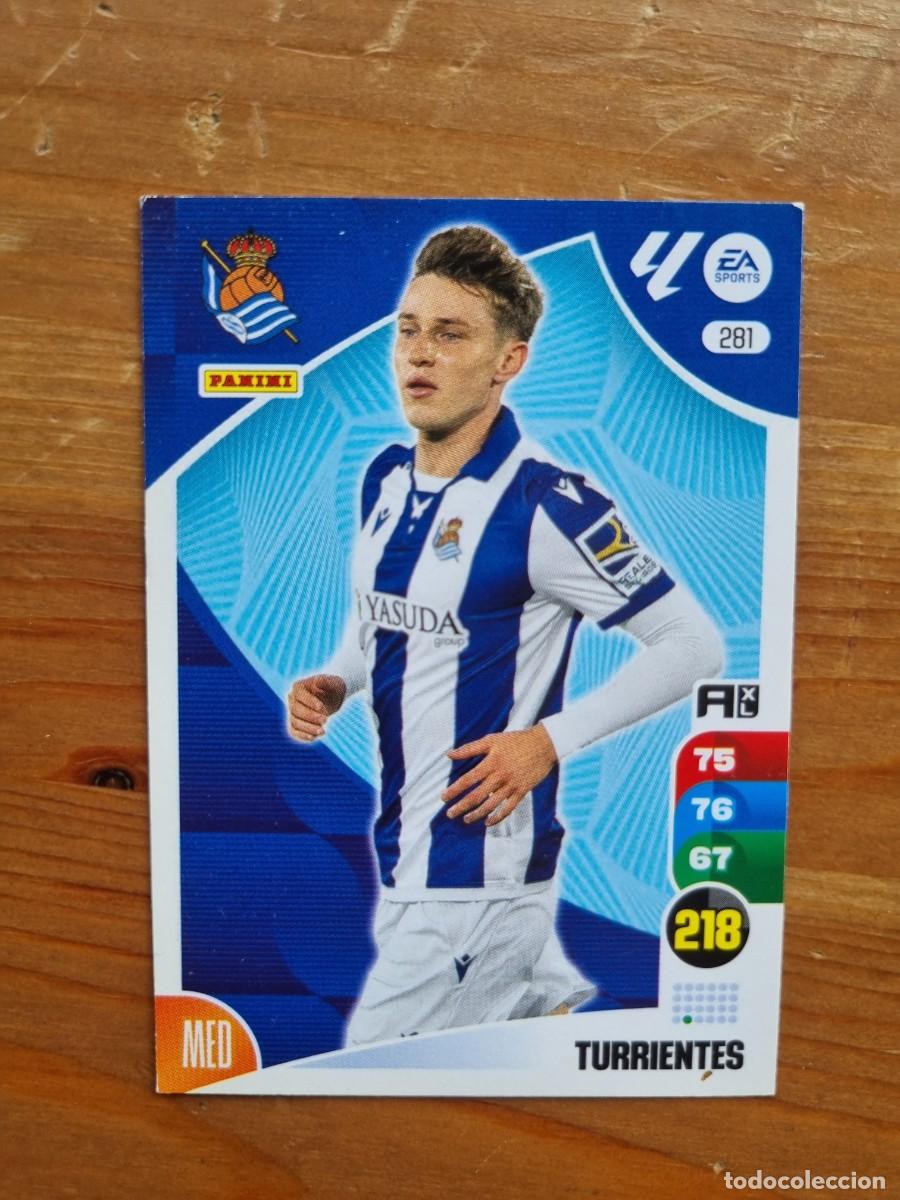 Cromos de f&uacute;tbol: 281 TURRIENTES (Real Sociedad). Liga 2024 2025 24 25 Adrenalyn XL (Panini)