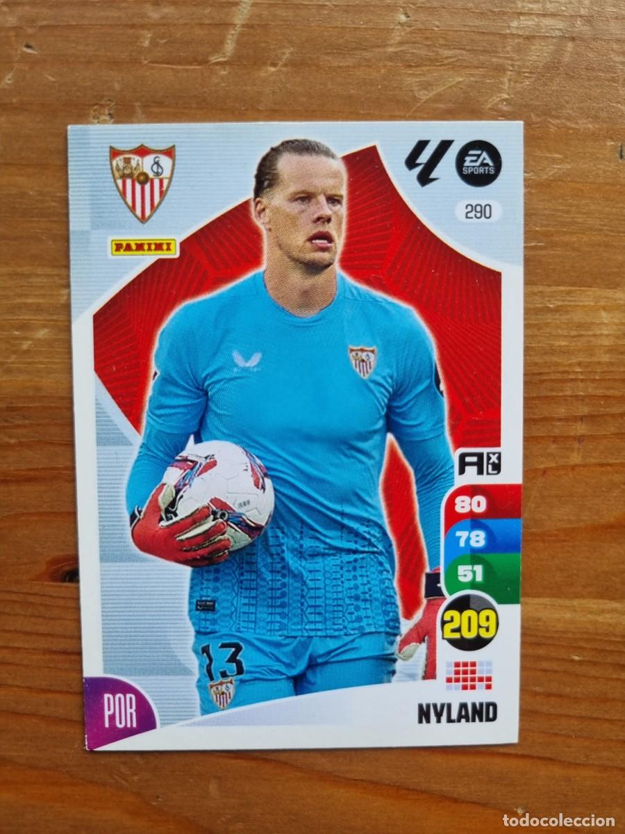 Cromos de f&uacute;tbol: 290 NYLAND (Sevilla FC). Liga 2024 2025 24 25 Adrenalyn XL (Panini)