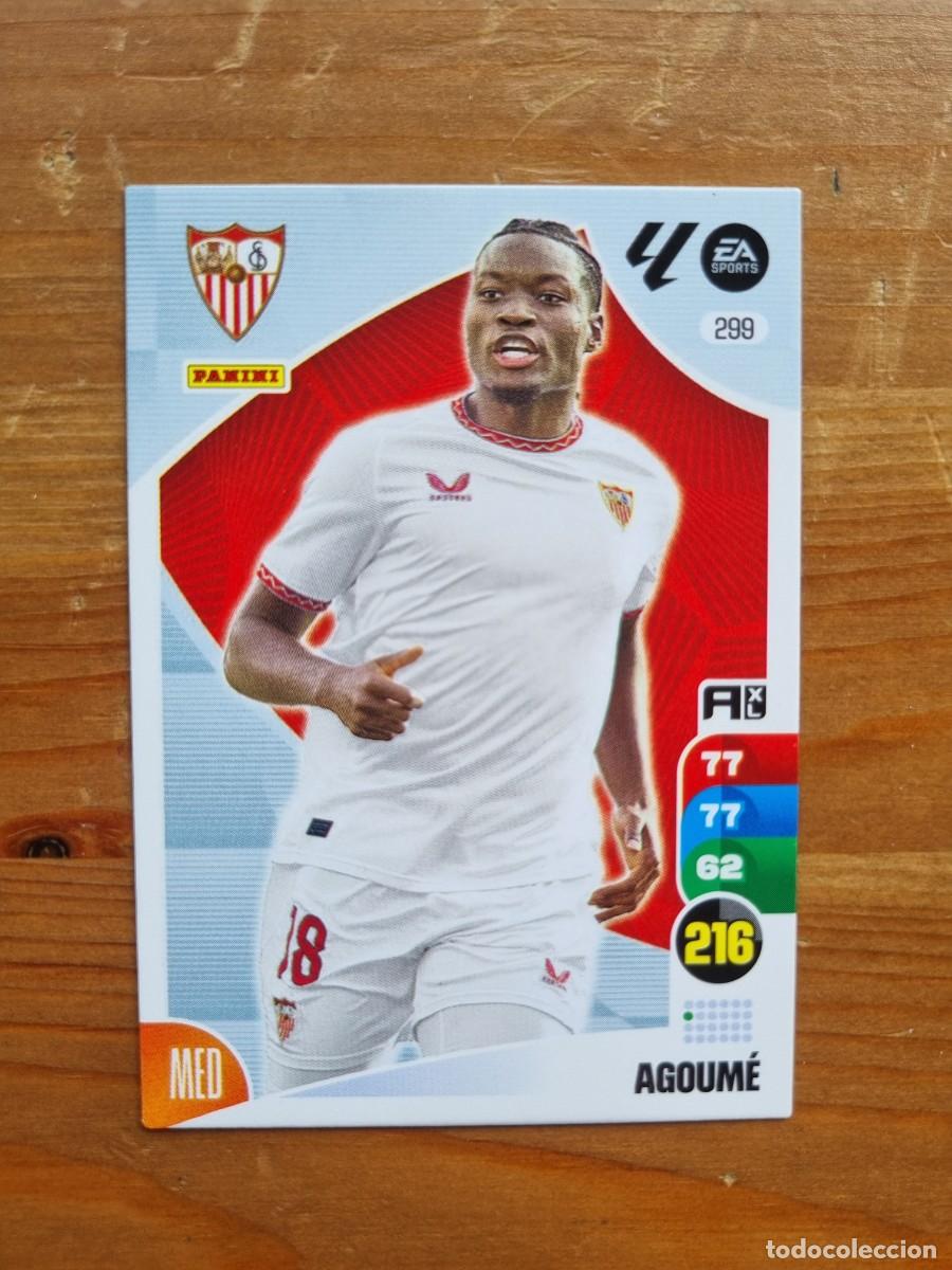 Cromos de f&uacute;tbol: 299 AGOUM&Eacute; (Sevilla FC). Liga 2024 2025 24 25 Adrenalyn XL (Panini)