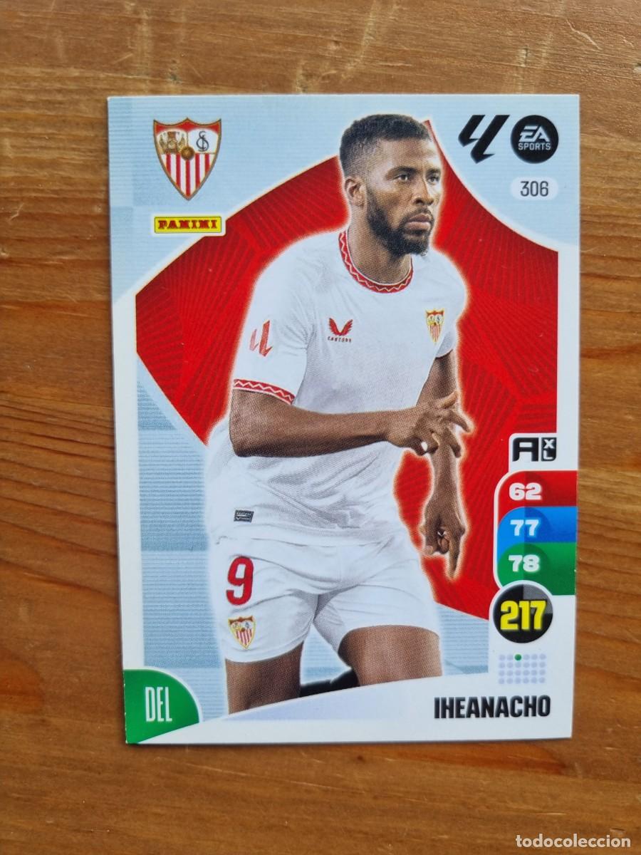 Cromos de f&uacute;tbol: 306 IHENACHO (Sevilla FC). Liga 2024 2025 24 25 Adrenalyn XL (Panini)
