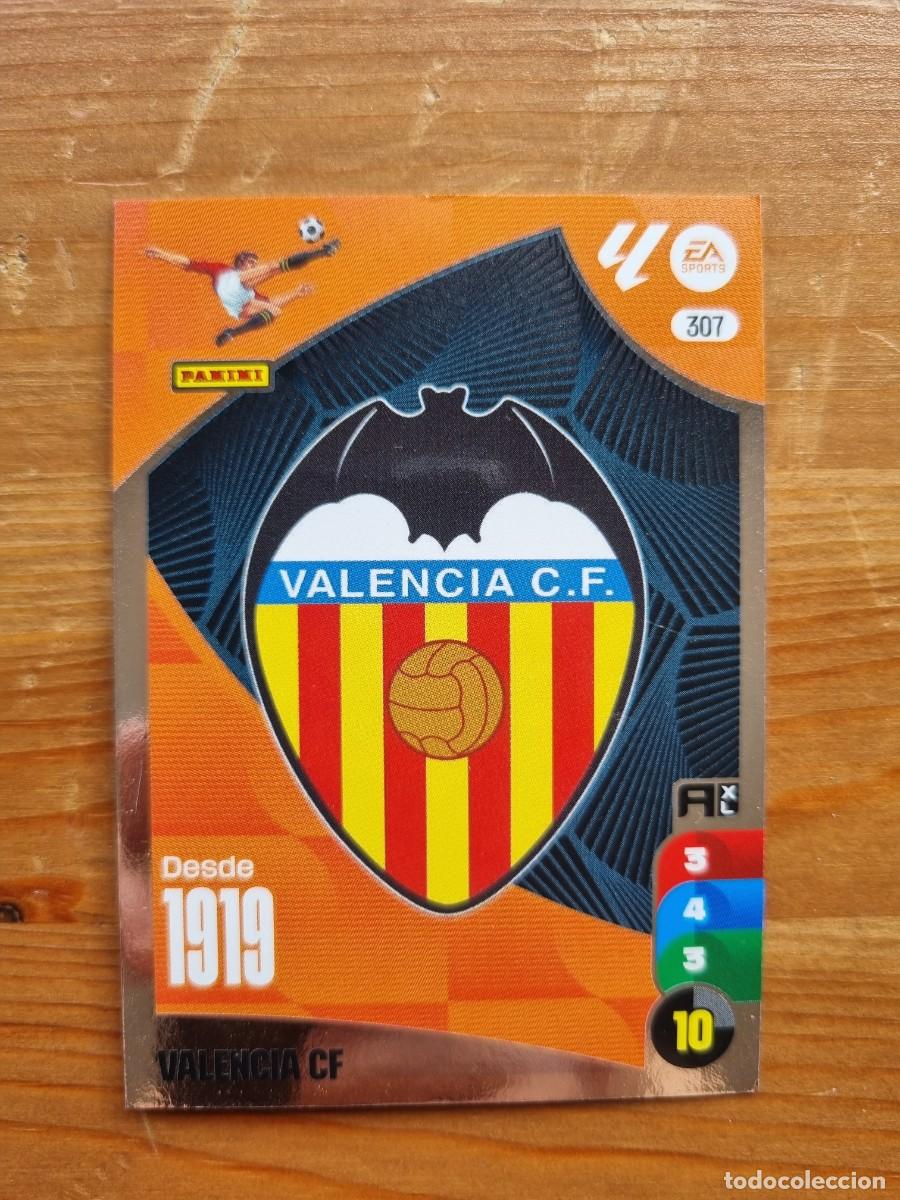 Cromos de f&uacute;tbol: 307 ESCUDO (Valencia CF). Liga 2024 2025 24 25 Adrenalyn XL (Panini)