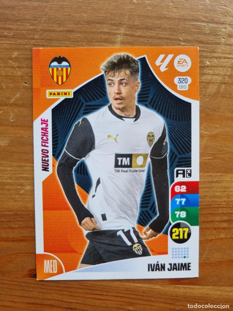 Cromos de f&uacute;tbol: 320 Bis IV&Aacute;N JAIME (Valencia CF) NUEVO FICHAJE. Liga 2024 2025 24 25 Adrenalyn XL (Panini)
