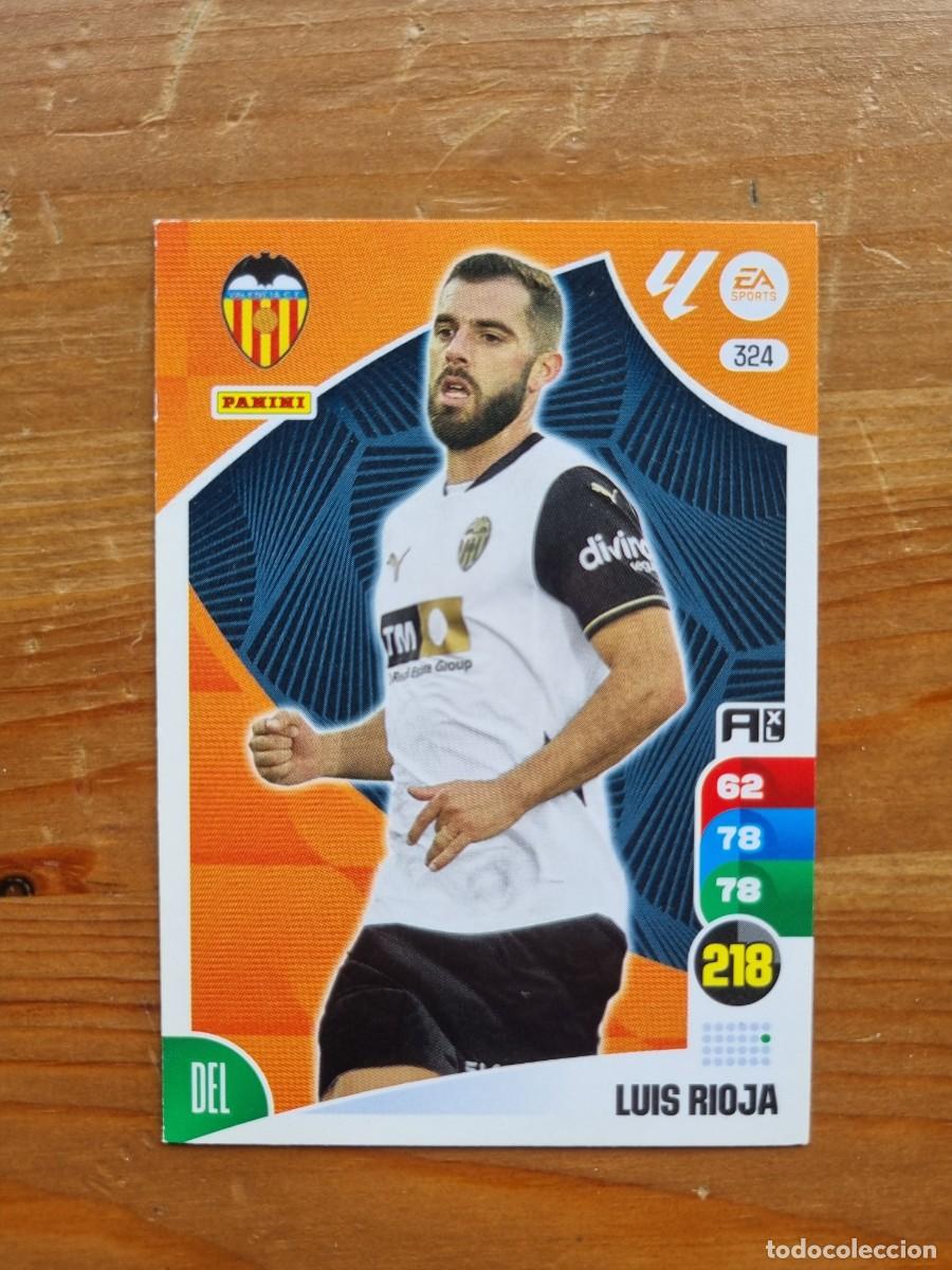 Cromos de f&uacute;tbol: 324 LUIS RIOJA (Valencia CF). Liga 2024 2025 24 25 Adrenalyn XL (Panini)