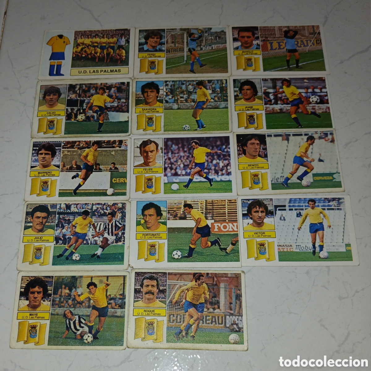 Cromos de f&uacute;tbol: Lote 14 Cromos UD Las Palmas Liga 82/83 1982 1983 Ediciones Este Sin Pegar