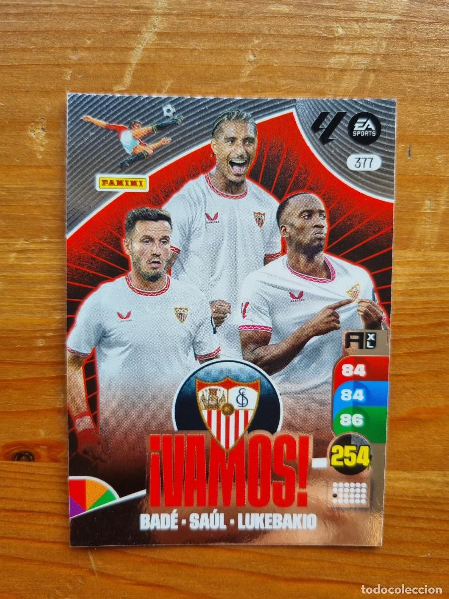 Cromos de f&uacute;tbol: 377 &iexcl;VAMOS! (Sevilla FC). Liga 2024 2025 24 25 Adrenalyn XL (Panini)