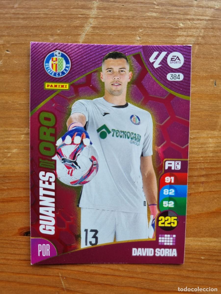 Cromos de f&uacute;tbol: 384 DAVID SORIA (Getafe CF) GUANTES DE ORO. Liga 2024 2025 24 25 Adrenalyn XL (Panini)