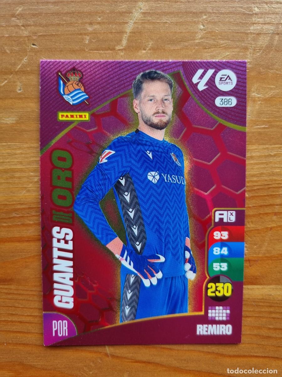 Cromos de f&uacute;tbol: 386 REMIRO (Real Sociedad) GUANTES DE ORO. Liga 2024 2025 24 25 Adrenalyn XL (Panini)