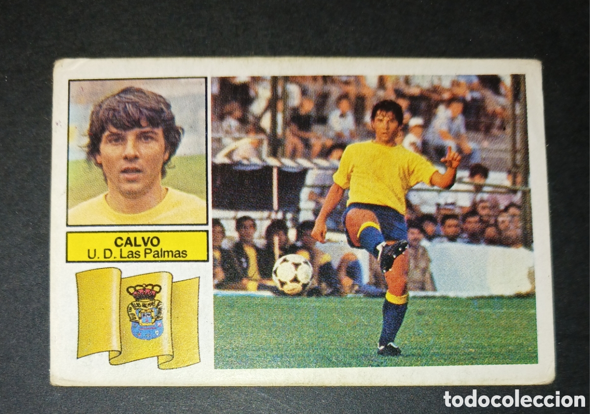 Cromos de f&uacute;tbol: Cromo Calvo Baja UD Las Palmas Liga 82/83 1982 1983 Ediciones Este Sin Pegar