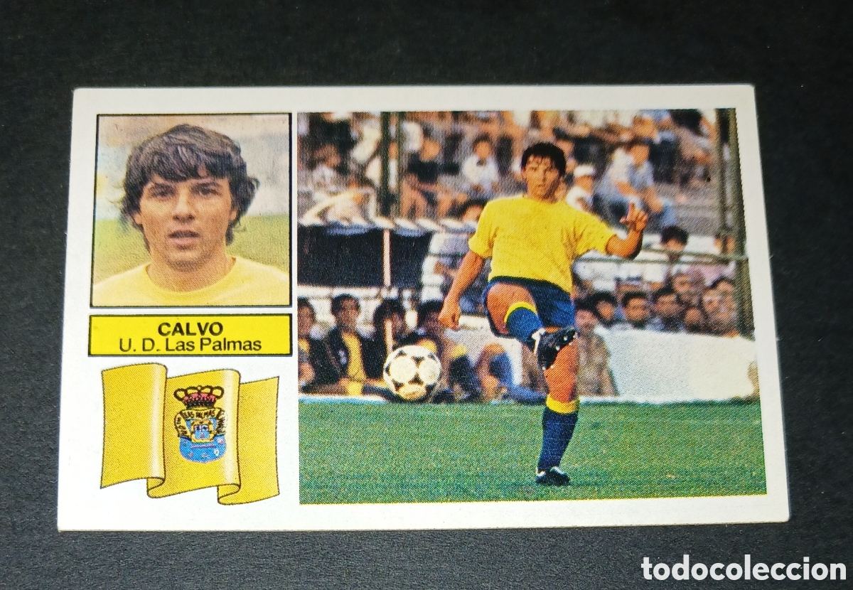 Cromos de f&uacute;tbol: Cromo Calvo Baja UD Las Palmas Liga 82/83 1982 1983 Ediciones Este Sin Pegar