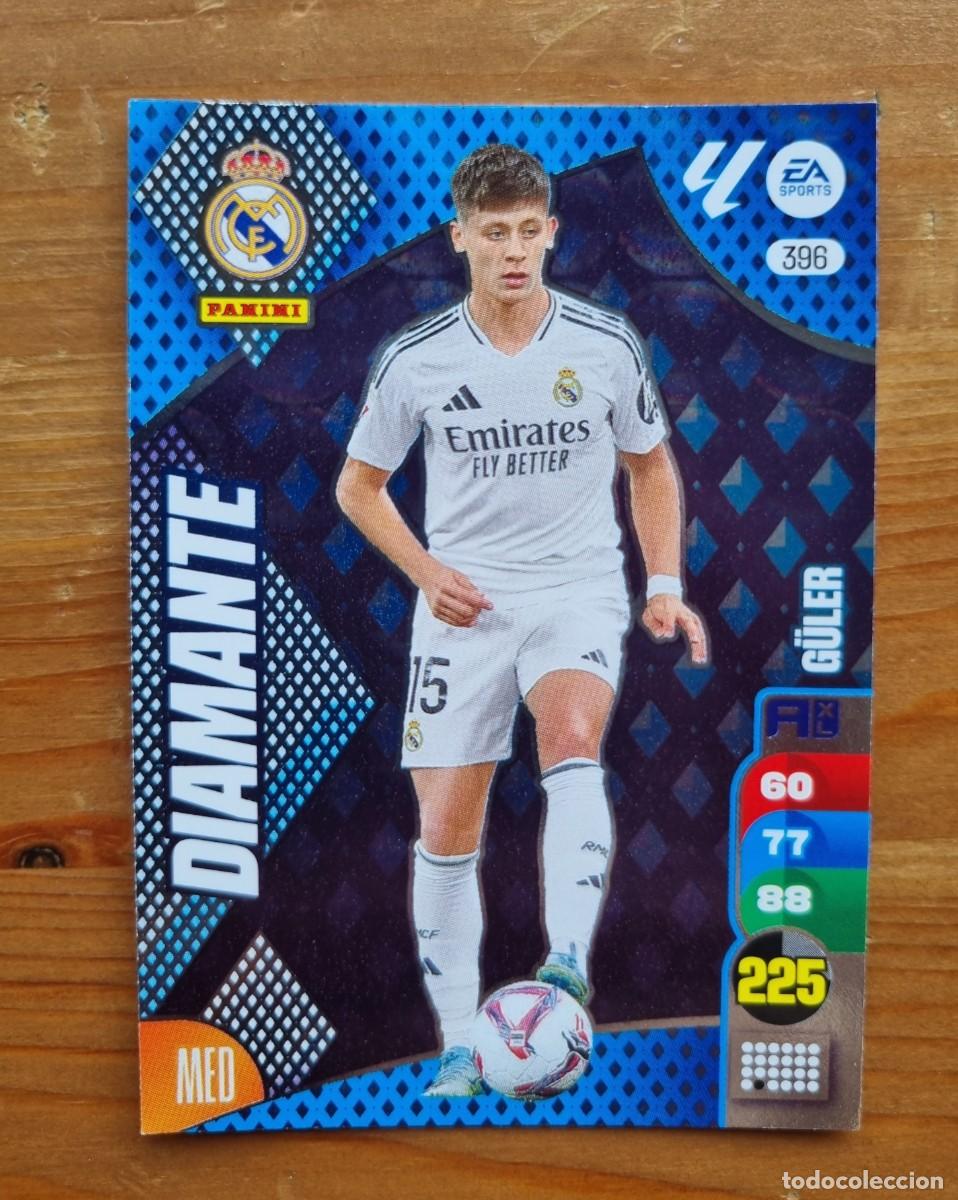 Cromos de f&uacute;tbol: 396 G&Uuml;LER (Real Madrid CF) DIAMANTE. Liga 2024 2025 24 25 Adrenalyn XL (Panini)